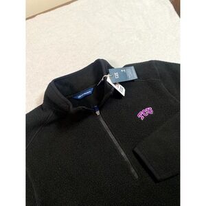 Cutter & Buck TCU Horned Frogs NCAA Jacket Mens XLT‎ Black Quarter Zip